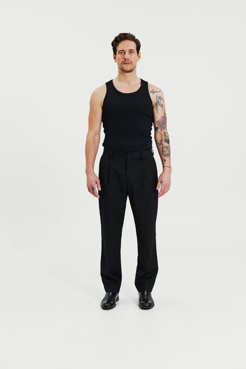 Tank Ribbed 2-Pack Black