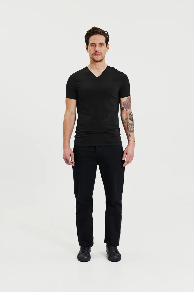 V-Neck 2-Pack Black
