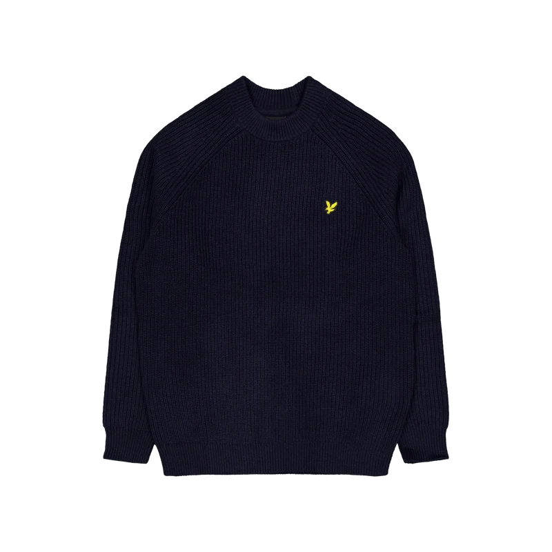 Lyle & Scott Shaker Stitch Mock Neck Jumper Z271 Dark