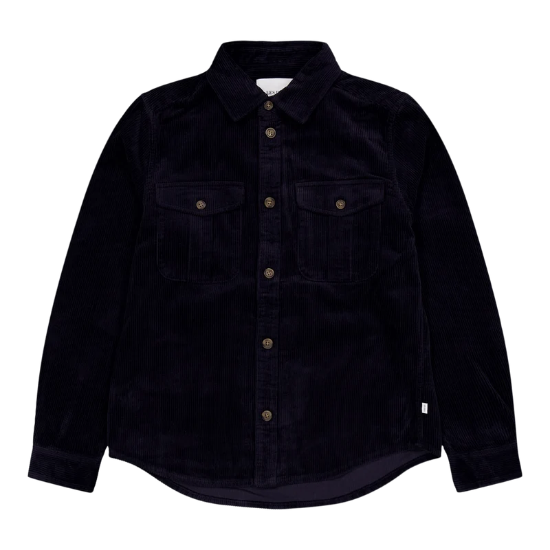 Les Deux Kody Heavy Corduroy Overshirt Dark