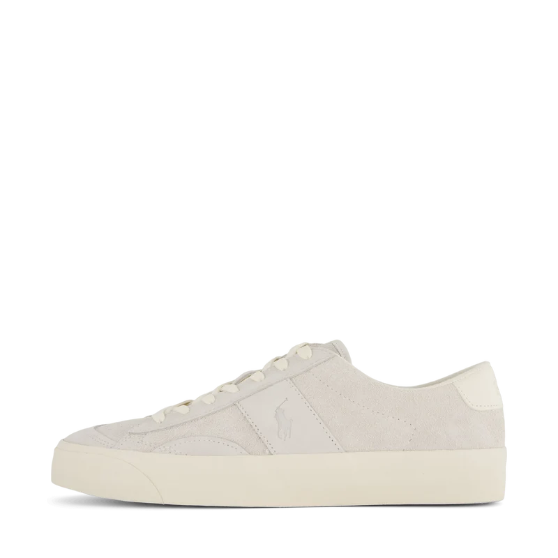 Polo Ralph Lauren Hairy Suede-sayer Sport-sk-ltl Bianco