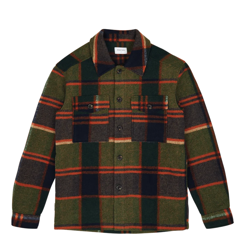 Studio Total Outdoor Check Overshirt Ochra Check