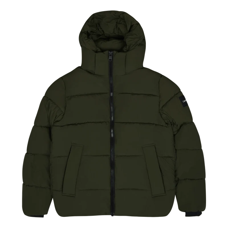 Crinkle Nylon Puffer Jacket
