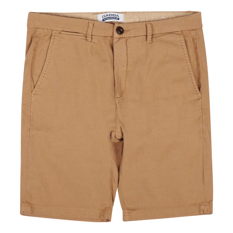 GABBA Jason Broke Linen Chino Short 0191 Humus