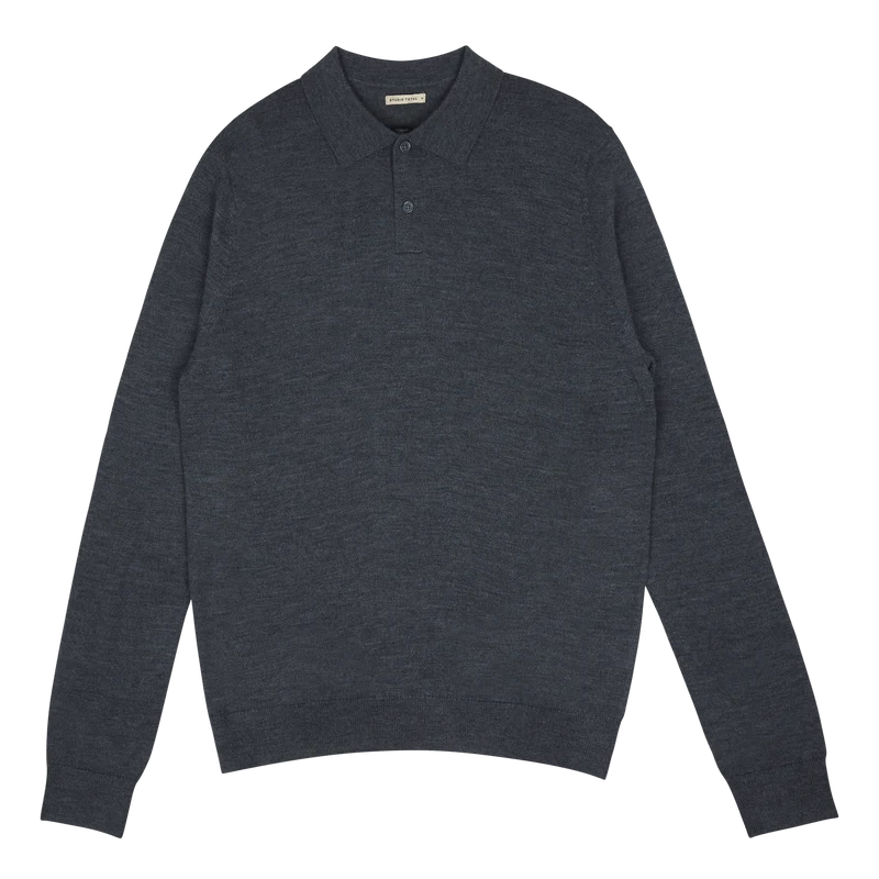 Studio Total Merino Ls Polo Dk