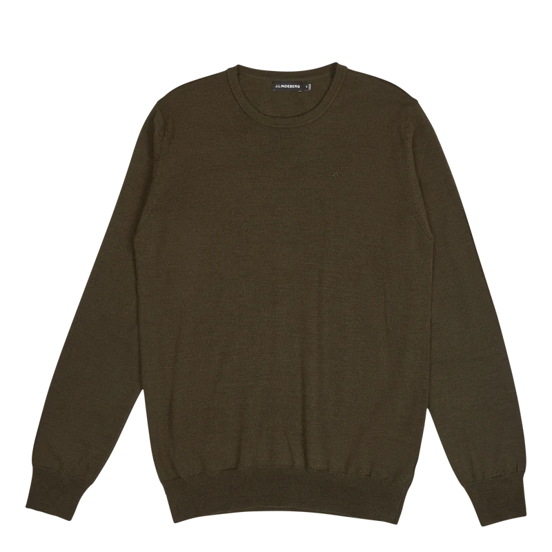 Lyle Merino Crew Neck Sweater Forest