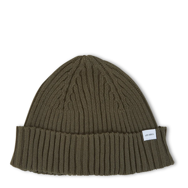 Les Deux Walter Cotton Rib Beanie Night