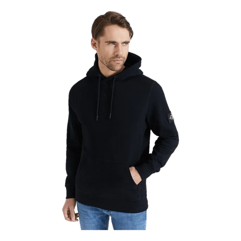 Monologo Sleeve Badge Hoodie Bae